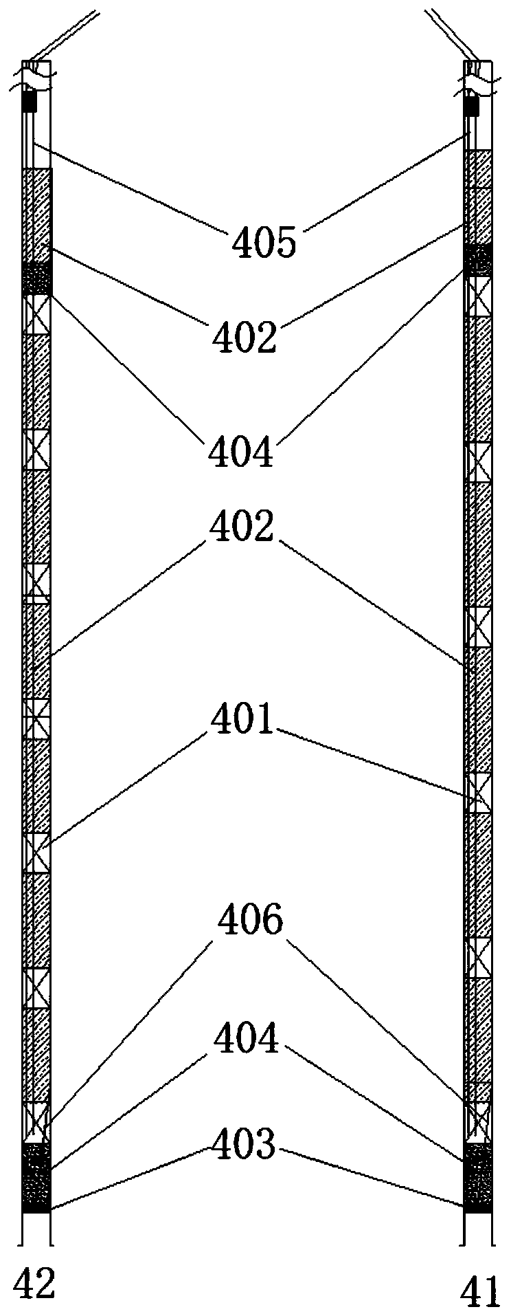 A kind of lateral ore-collapse blast hole structure and lateral ore-collapse method