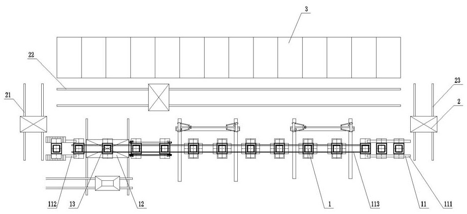 Prefabricated concrete component production line