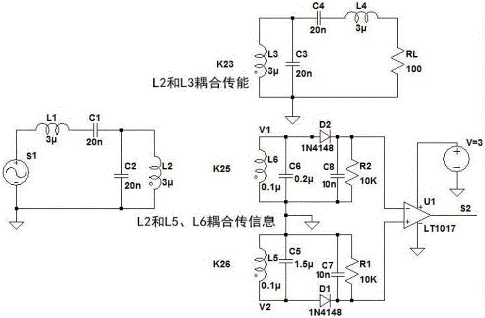 2FSK-based wireless energy and signal synchronous transmission system and method