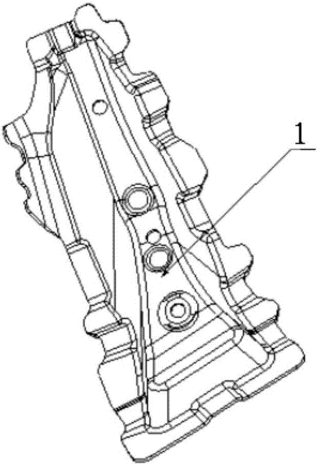 A reinforced structure that penetrates through the front wall panel and the front floor