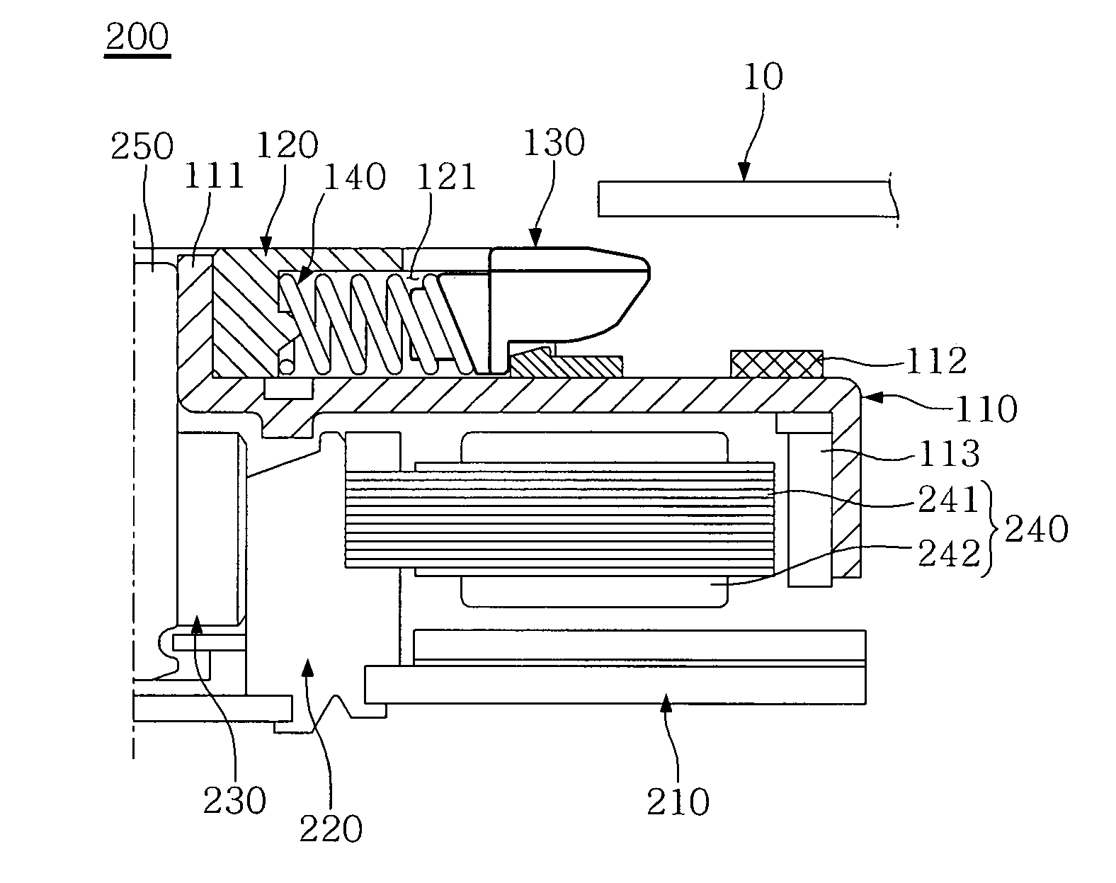 Chucking device for a disk