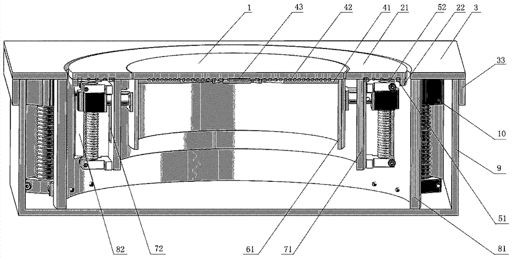 Cantilever type elastic flat-concave dual-purpose electromagnetic oven