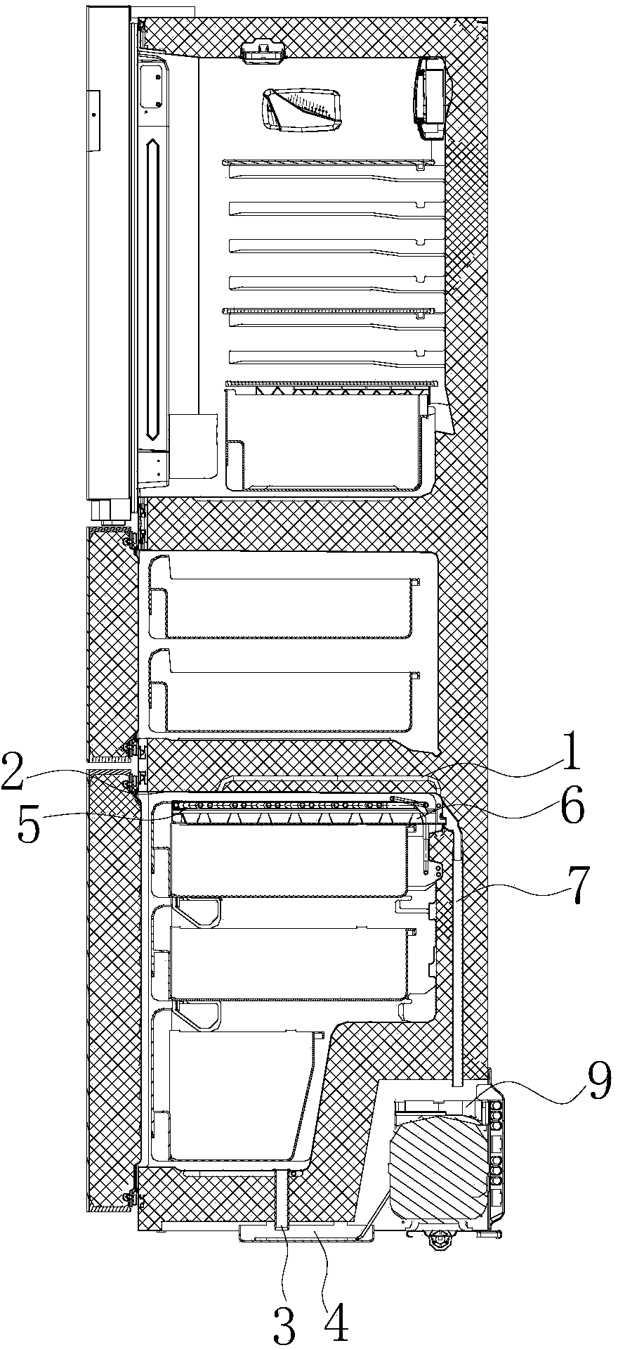 Refrigerator with defrosting function