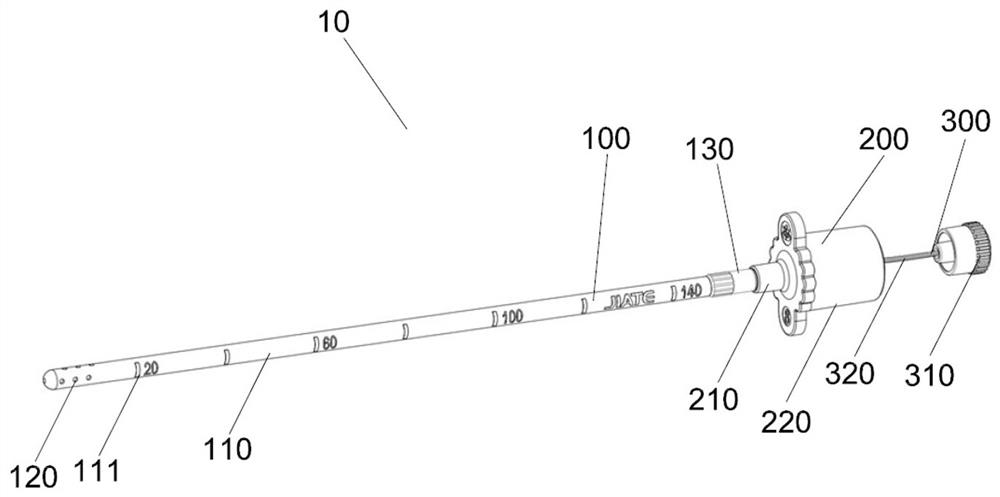 Guide core type hypoxia catheter capable of preventing posterior falling of tongue and application