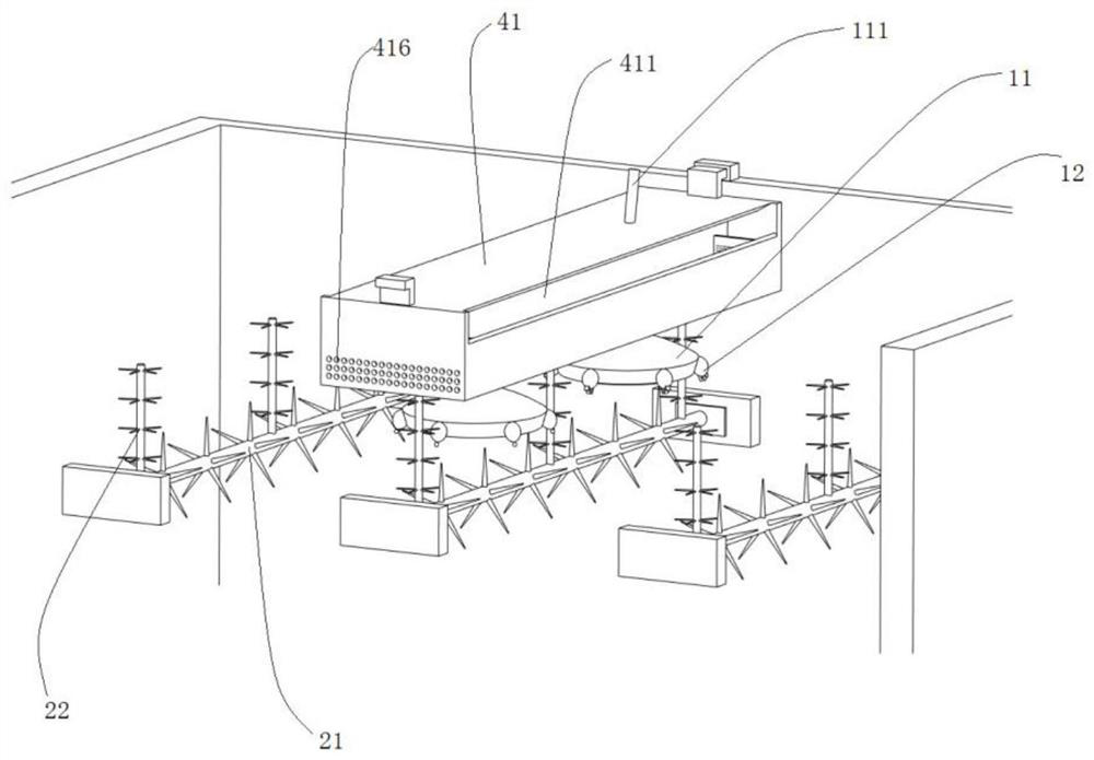 Agent adding comprehensive treatment system for sewage purification treatment and action method thereof