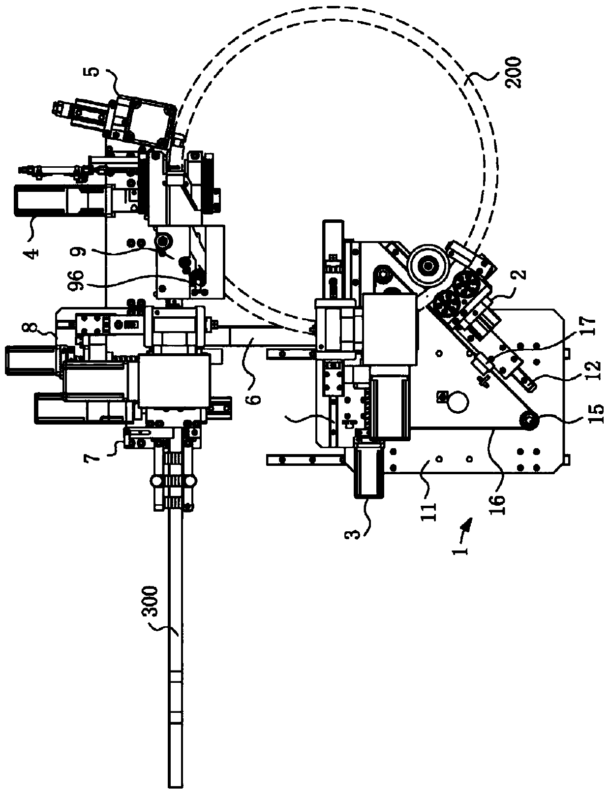 Automatic cutter bending machine and moving device of automatic cutter bending machine