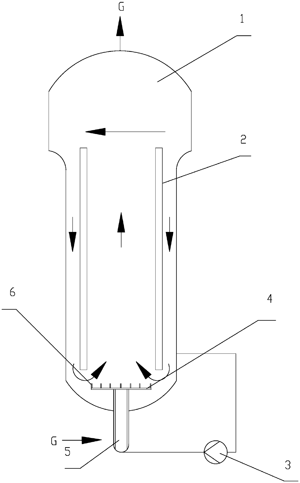 Air-liquid dual injection type airlift loop reactor