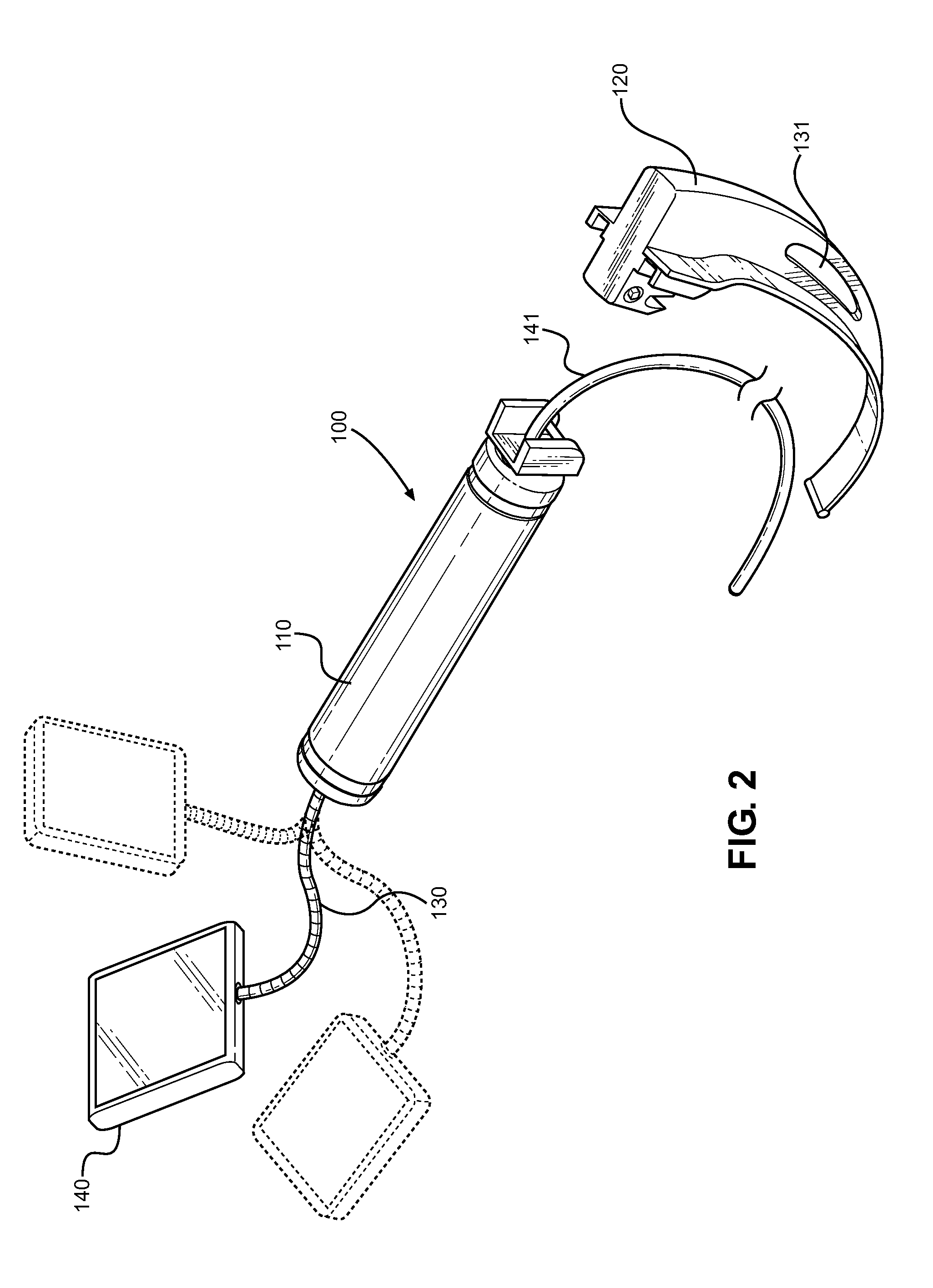 Video Laryngoscope with Adjustable Handle Mounted Monitor