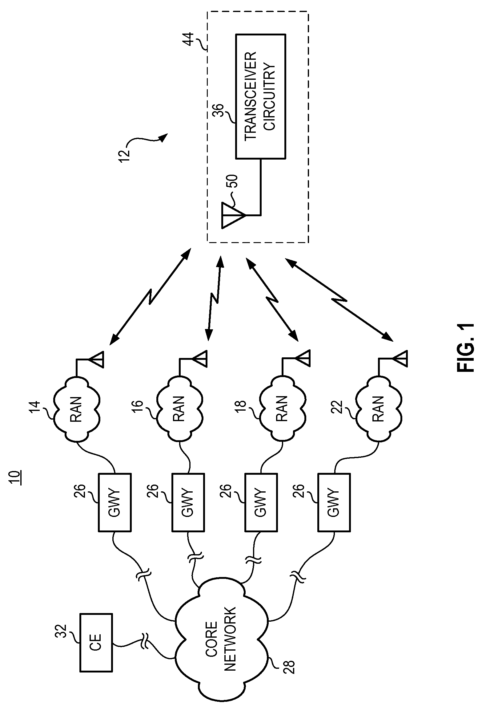 Multi-band antenna apparatus disposed on a three-dimensional substrate, and associated methodology, for a radio device