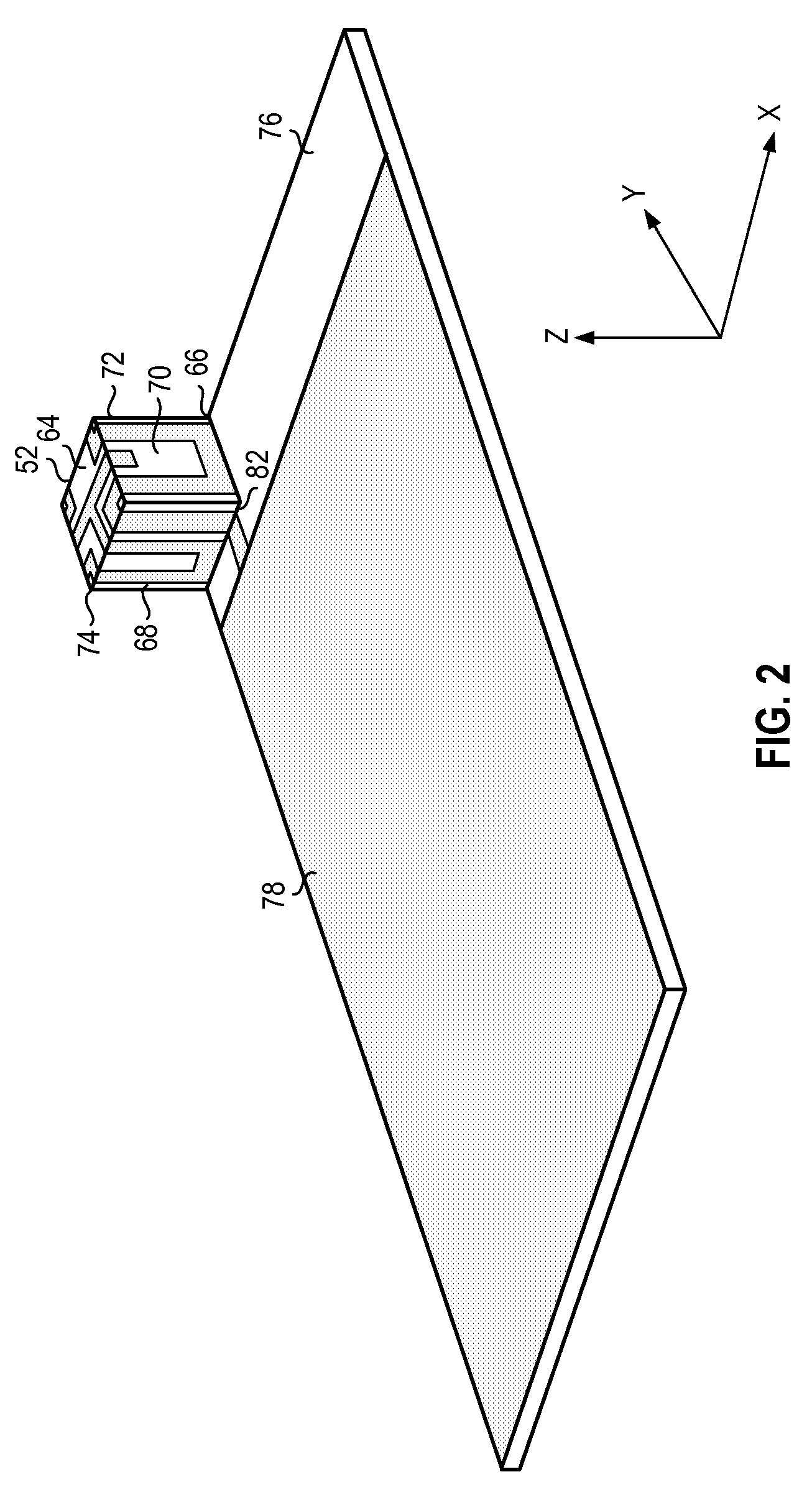 Multi-band antenna apparatus disposed on a three-dimensional substrate, and associated methodology, for a radio device