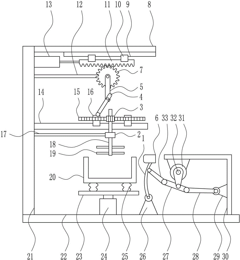 Material mixing and stirring device for livestock and poultry pollutant recycling for animal husbandry