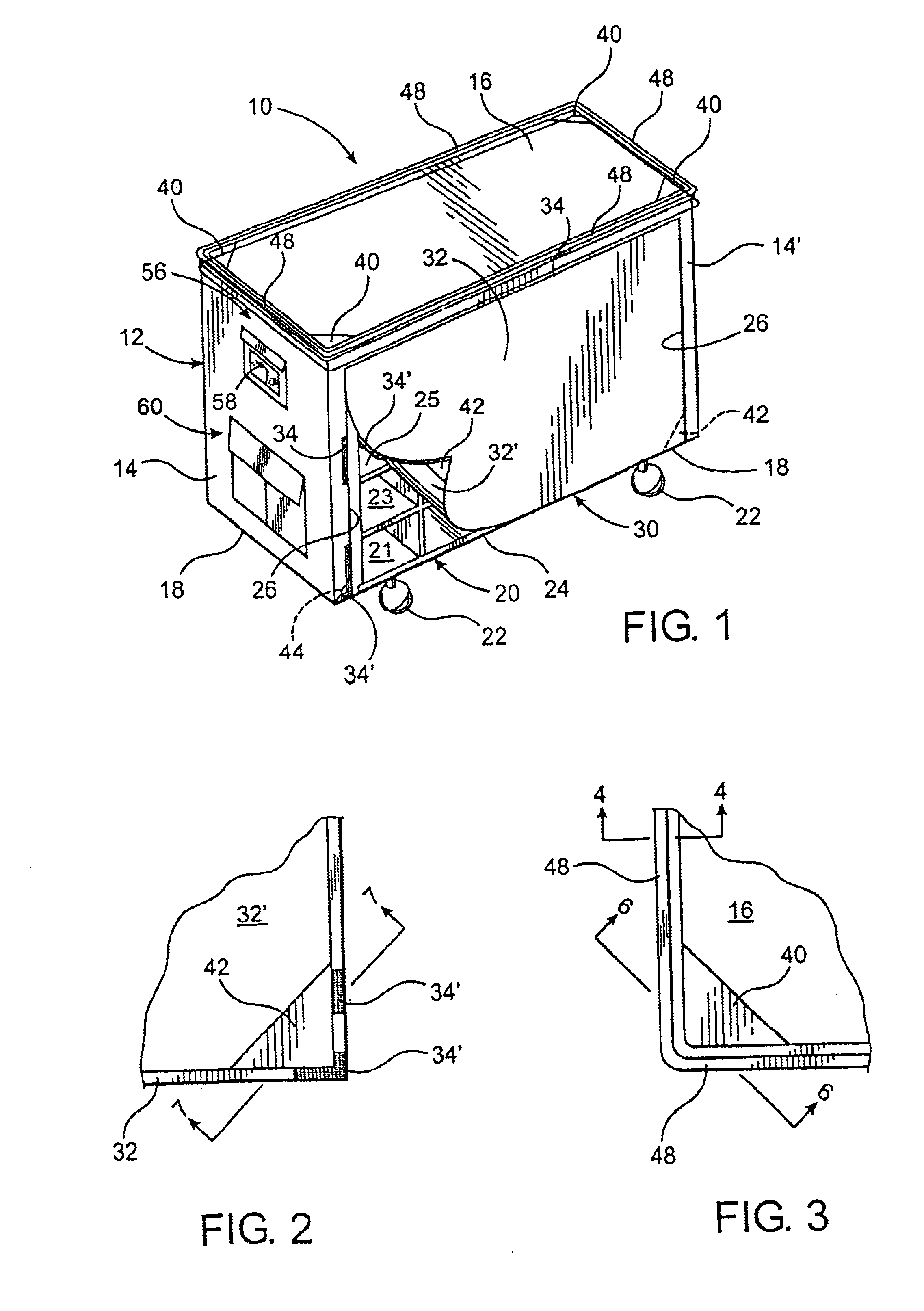 Cover assembly for hospital carts