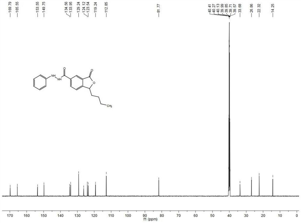 Phenalide hydrazide compound as well as preparation method and application thereof