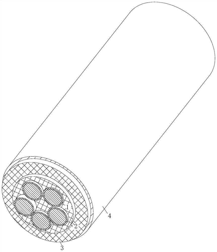 Flame-retardant high-temperature-resistant cable