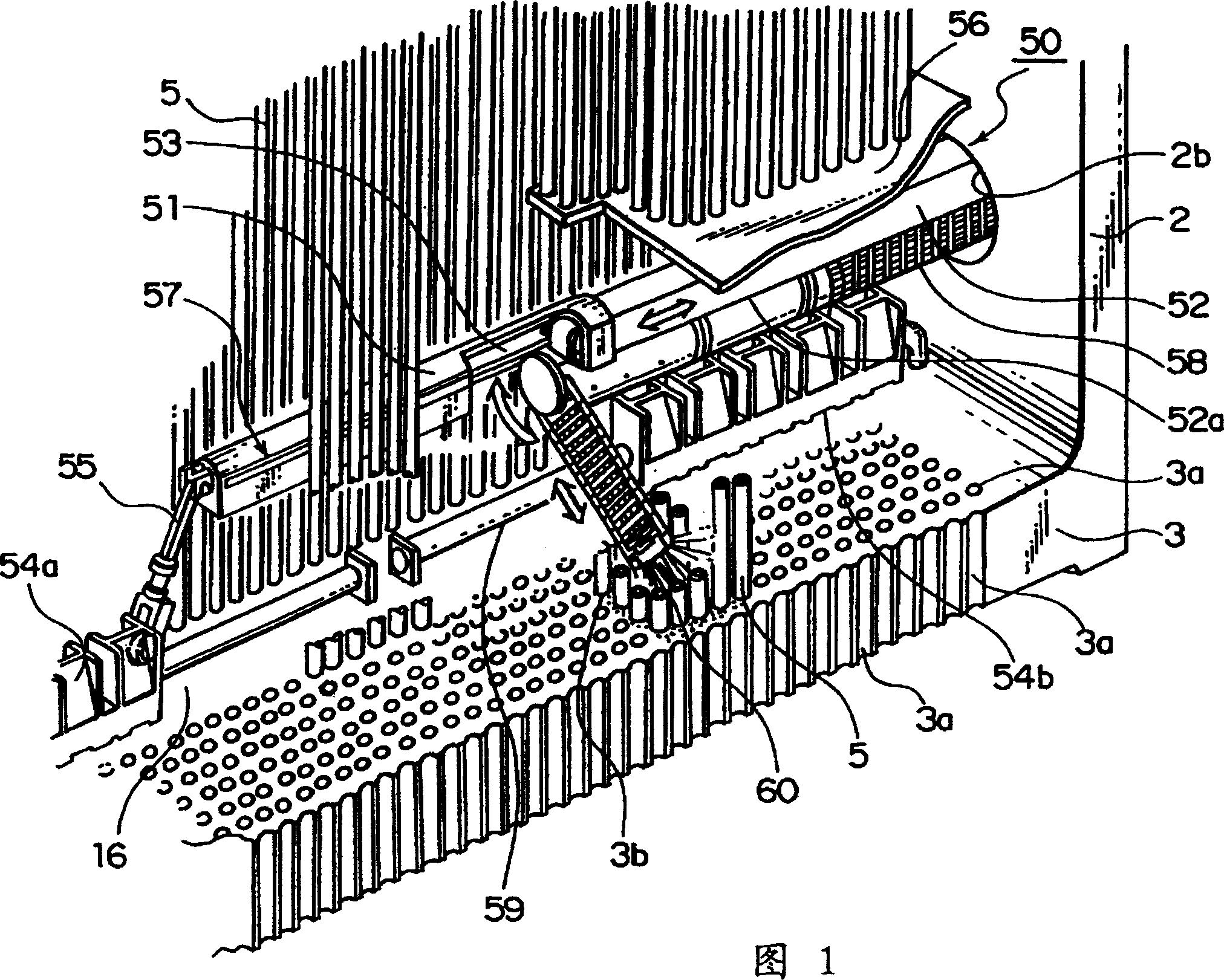 Descaling device for steam generator