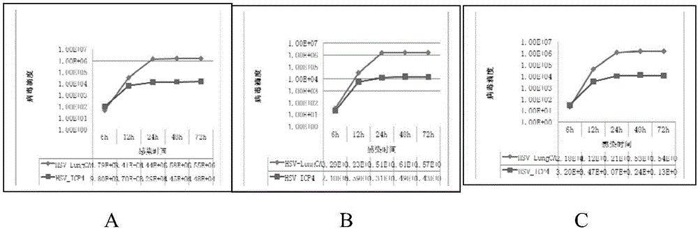 Recombinant herpes simplex virus HSV-hTERTp_ICP4_LungCA-GFP and diagnostic reagent kit