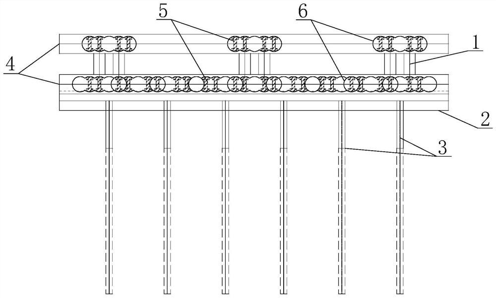 Full-prefabricated pier-type portal frame inclined supporting pile structure system and construction method thereof