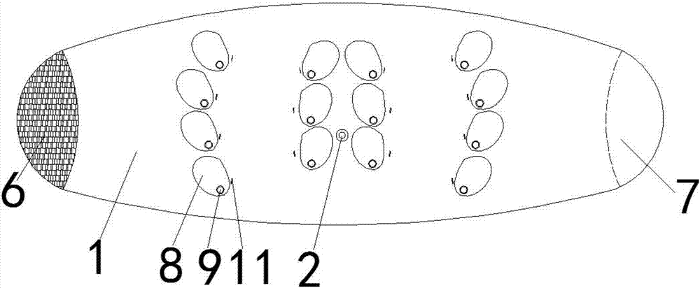 An insulin abdominal injection locating waist embracing piece capable of preventing subcutaneous hardening