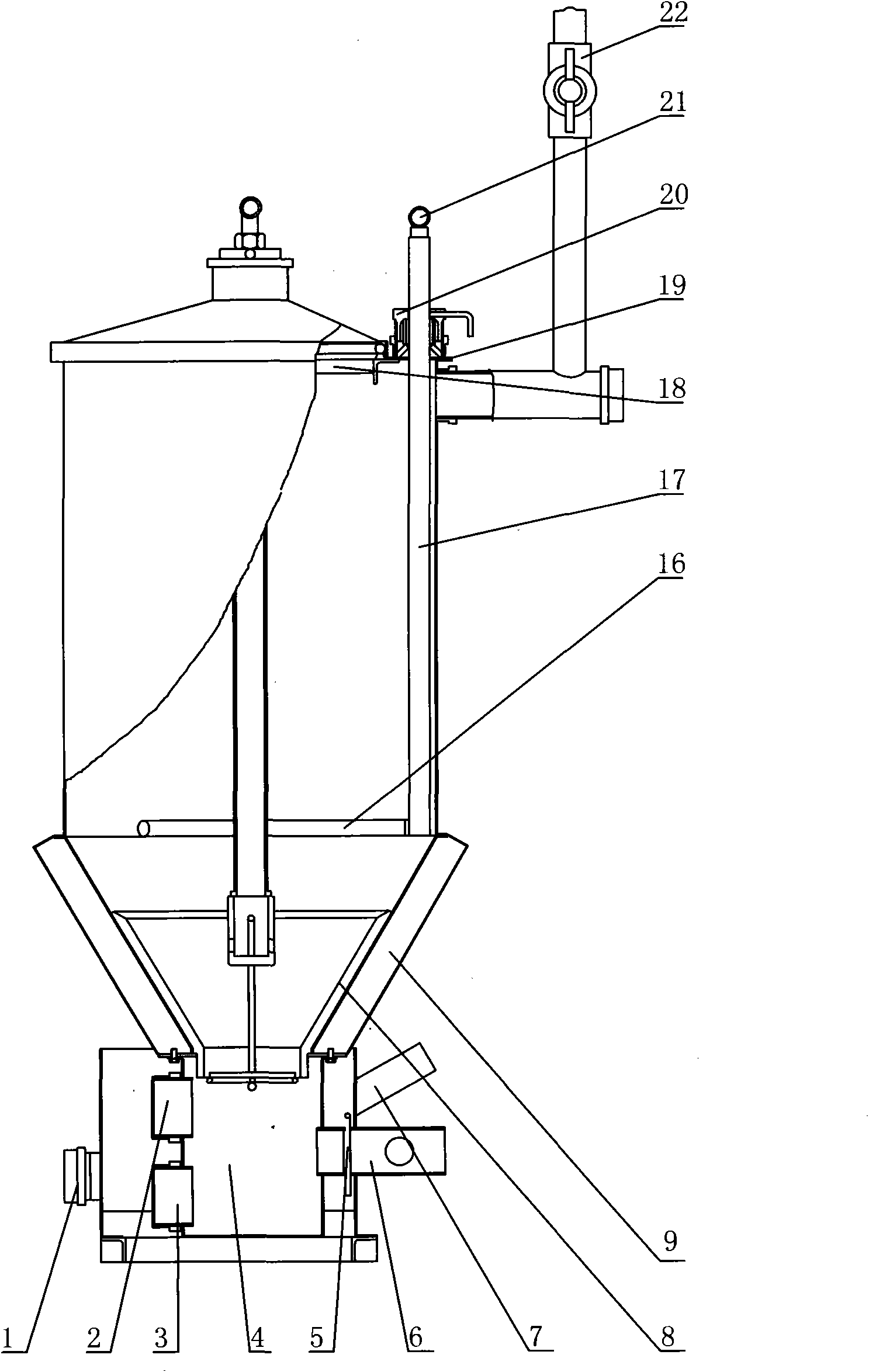 Gasifier stirring and pushing adjustment and composite gas-taking method and device