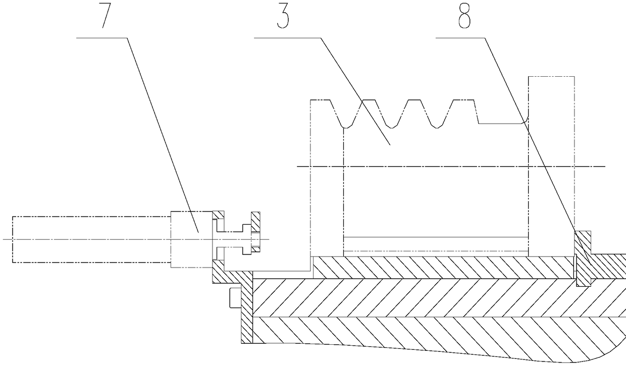 Gear milling clamp suitable for various automobile steering device rack pistons