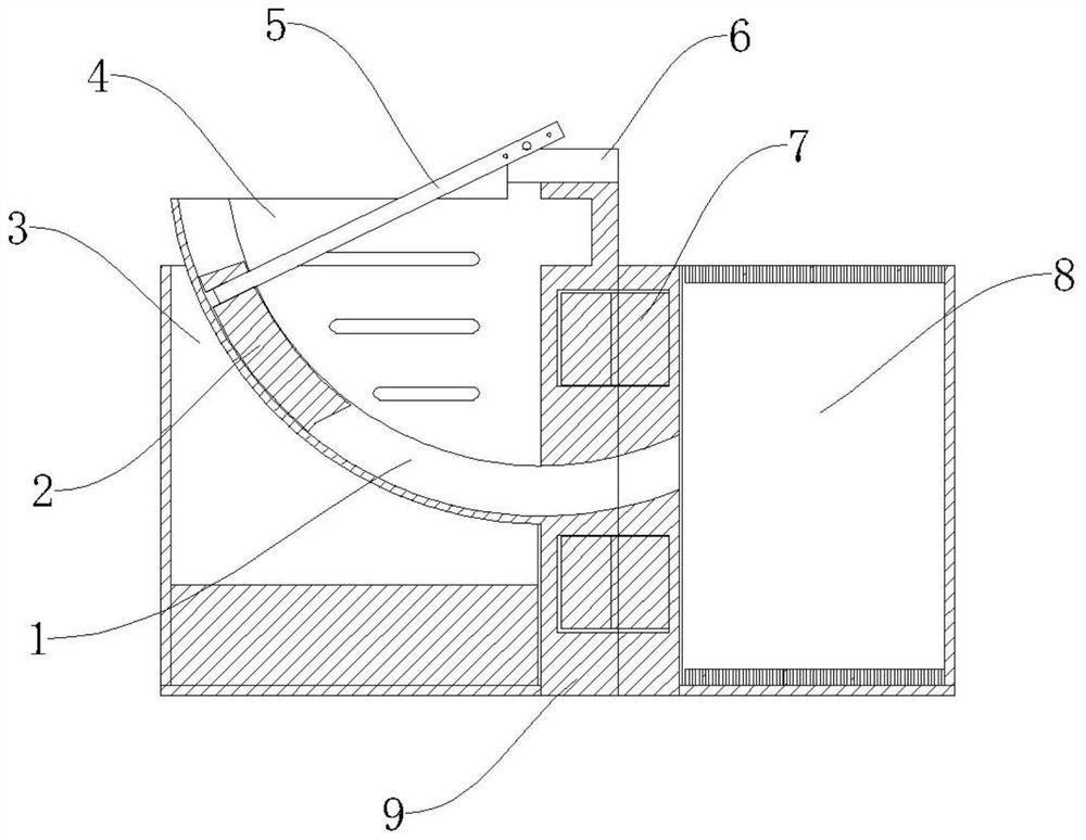 Bidirectional magnetic projection automatic separation device for plastic waste