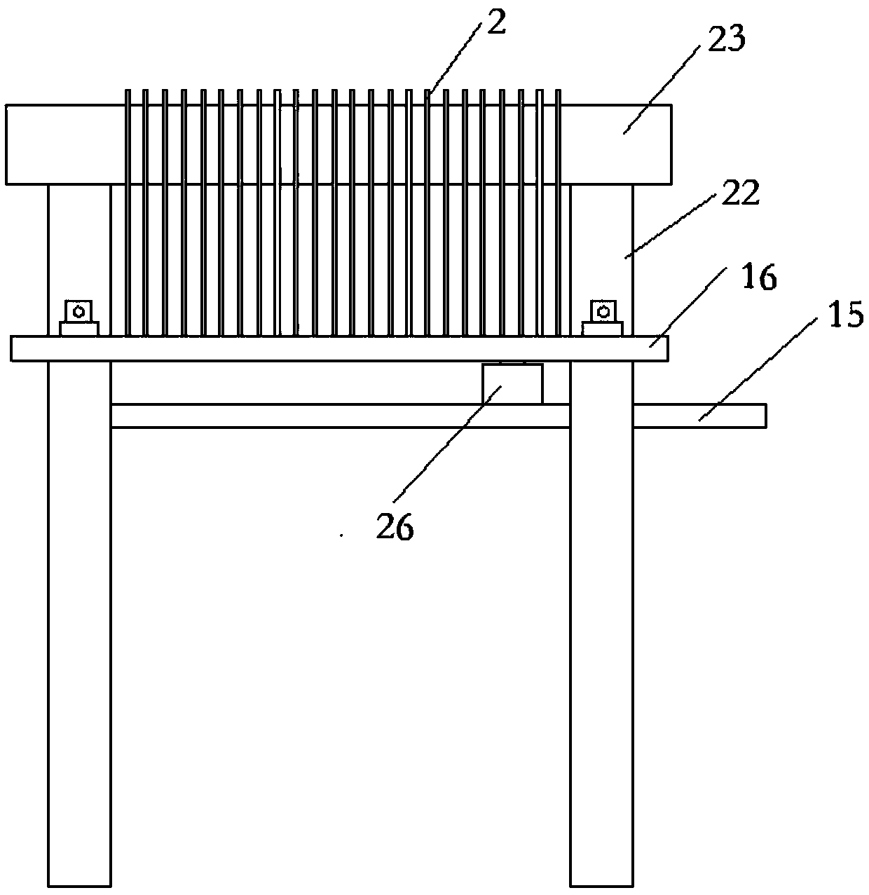 Novel device for measuring water flooding effect of well pattern model by using probe method