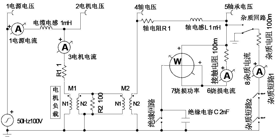 Protection method for reducing alternating current motor insulation bearing burning