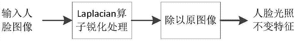 Face illumination invariant feature extraction method based on Laplacian operator