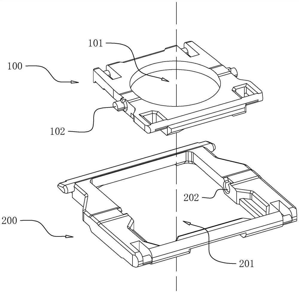 Automatic scissor foot assembling device