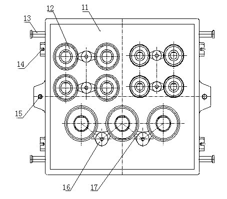 One-box multi-cast plate and casting method