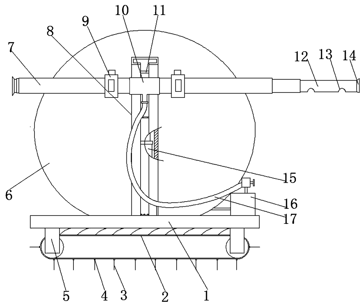 Road dust removing device for urban environmental protection