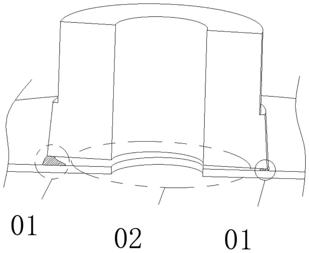 Collecting structure of battery and battery