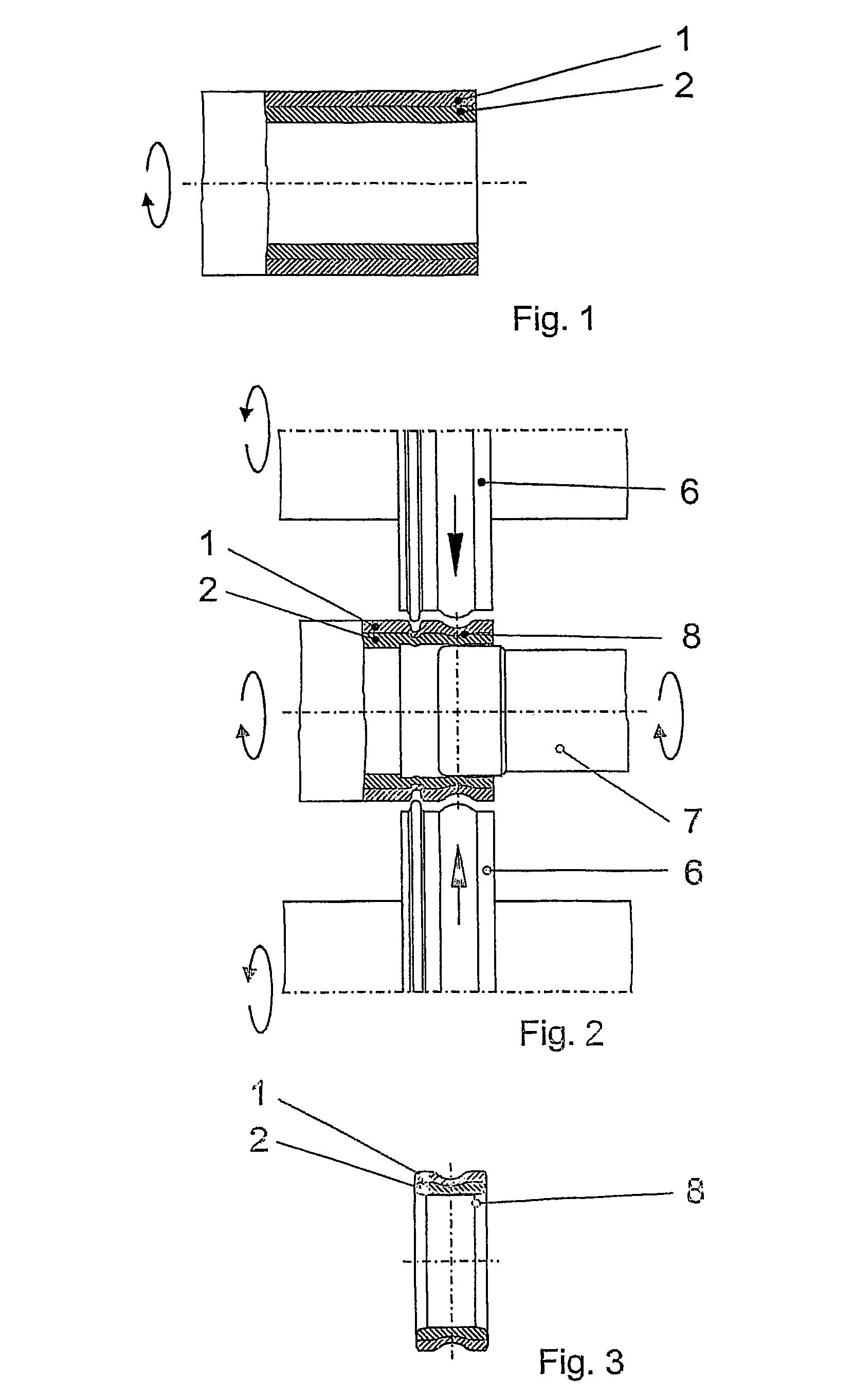 Annular composite workpieces and a cold-rolling method for producing said workpieces