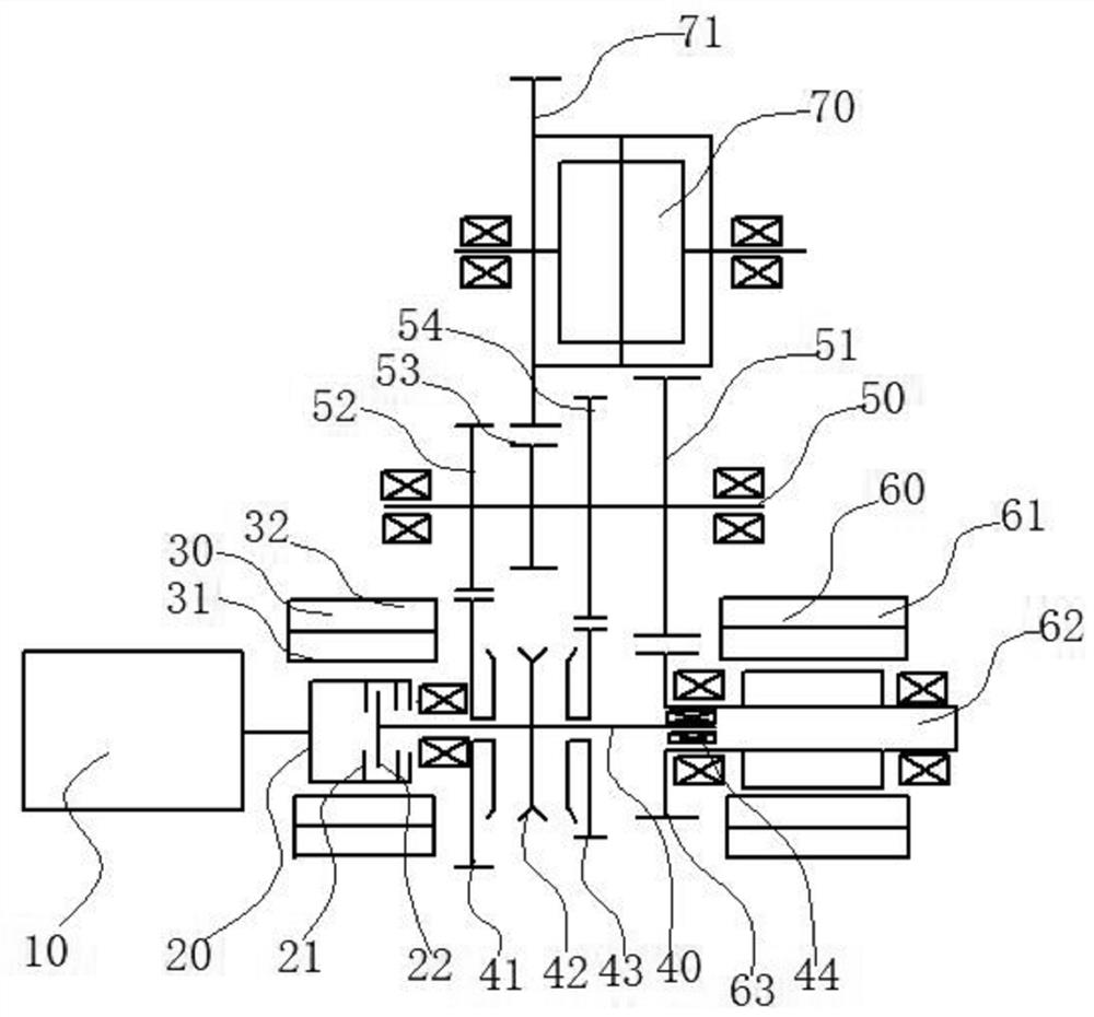 Dual-motor hybrid power transmission device