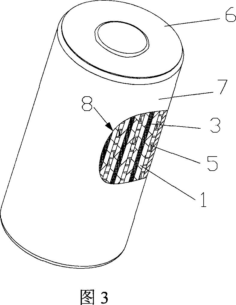 Coiled type battery pole, preparation thereof and battery comprising the pole