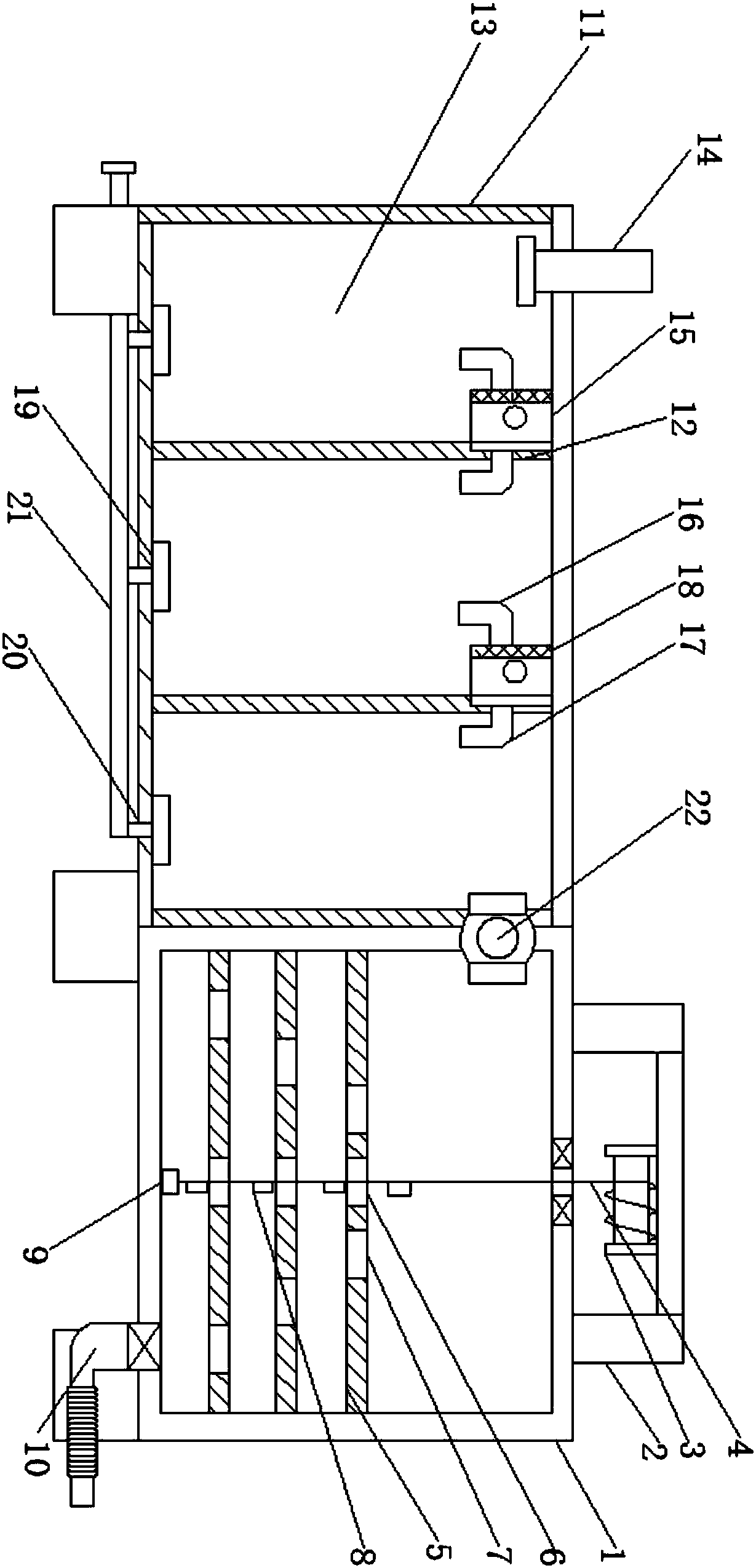 Water quality detection device adopting precipitation water taking