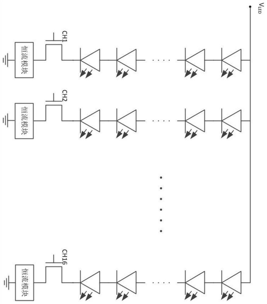 LED backlight driving circuit and driving method based on low potential end switch control