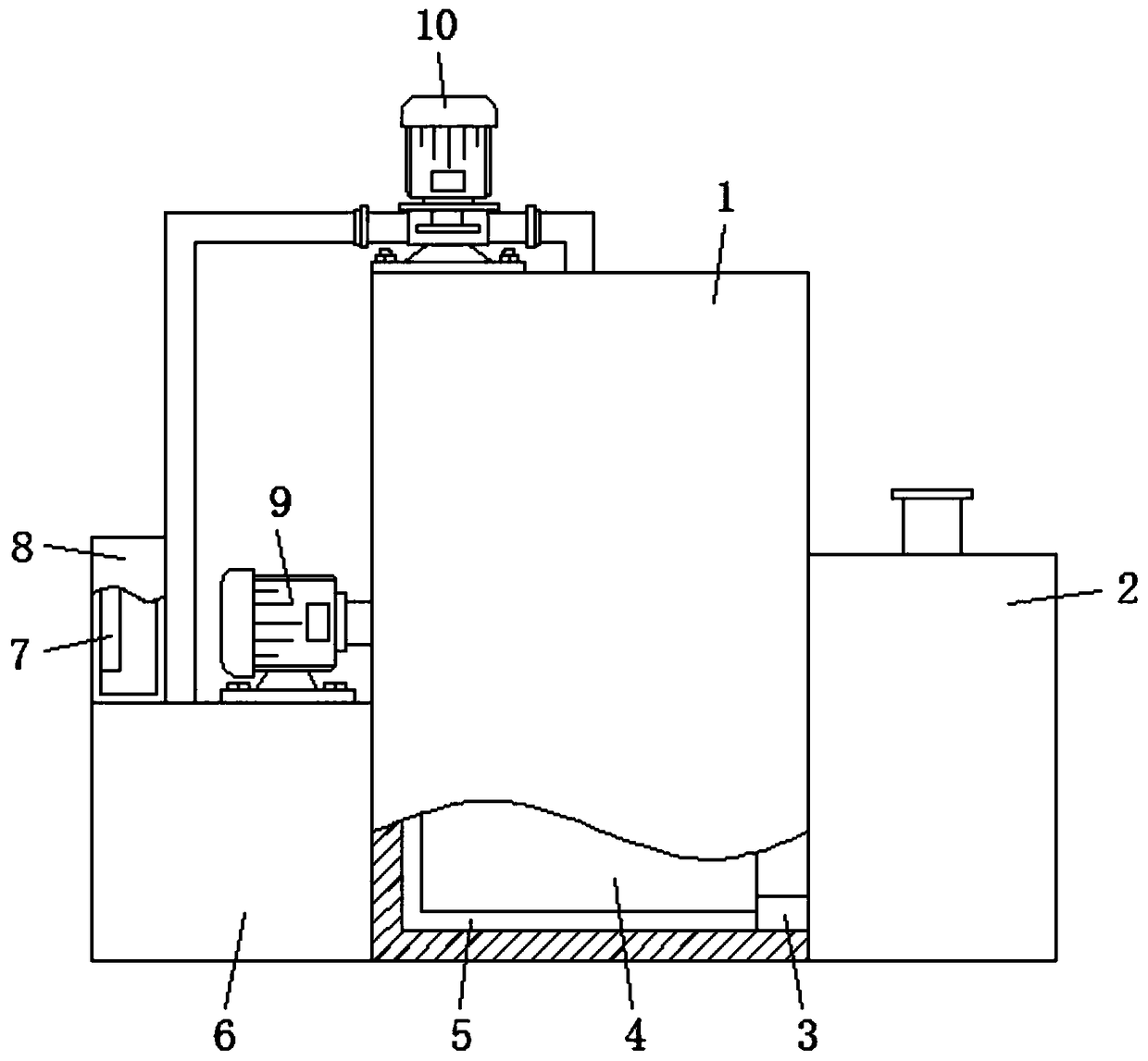 Vertical efficient fermentation equipment for organic fertilizer