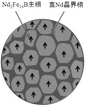 Preparation method of high-abundance rare earth sintered neodymium-iron-boron magnet capable of regulating and controlling grain boundary multi-layer structure and product prepared by preparation method