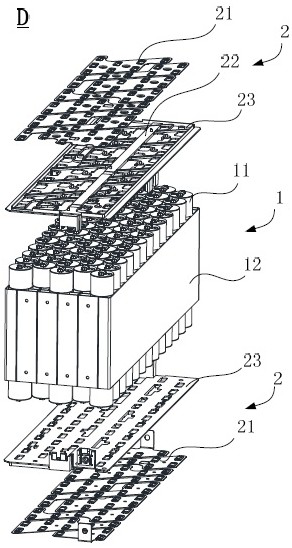 Wire harness separator assembly, method of assembling same, battery and device