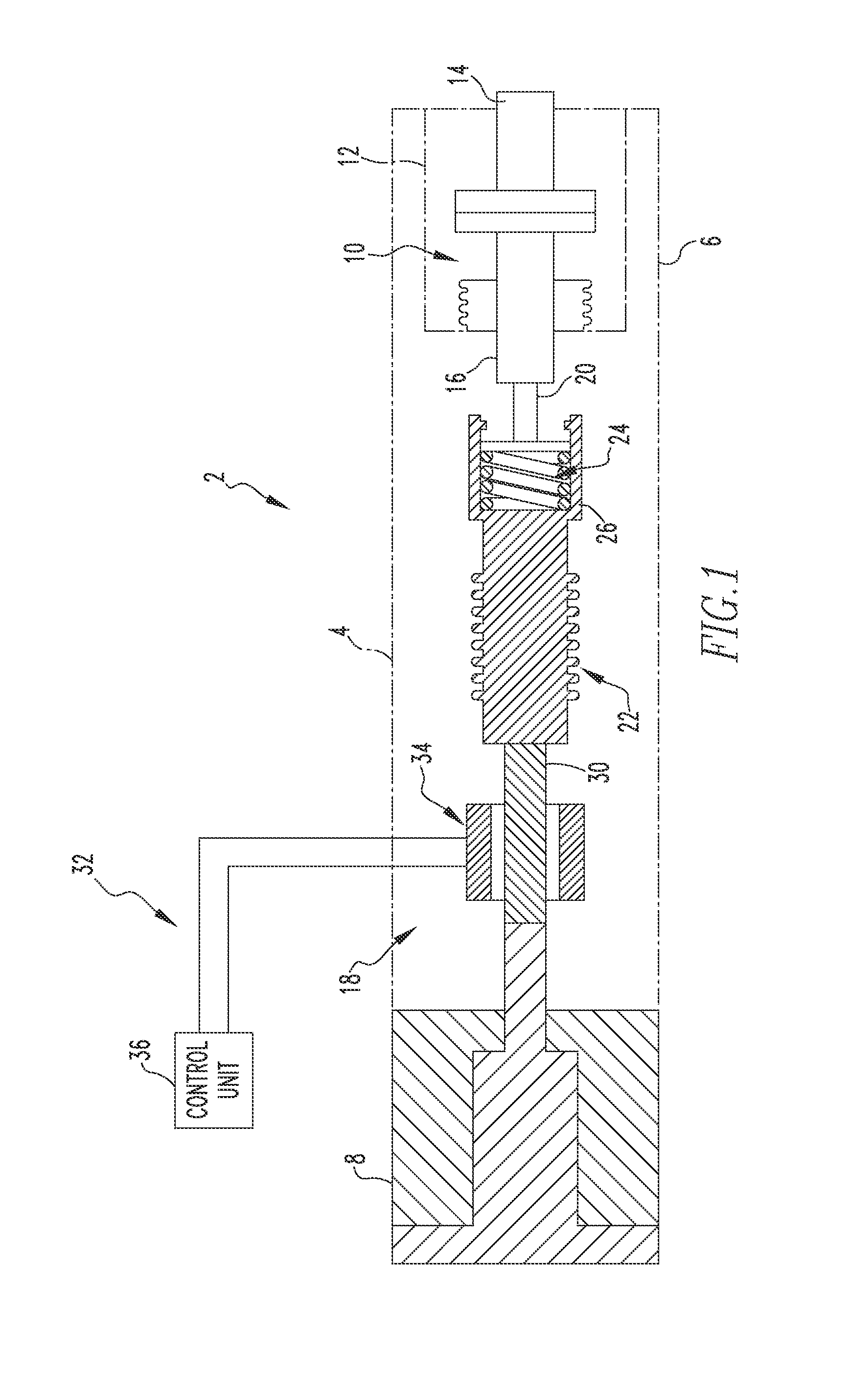 Circuit interrupter employing a linear transducer to monitor contact erosion