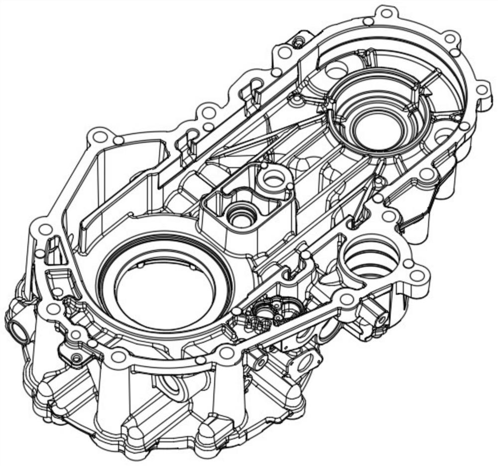 A die-casting mold with multiple inserts and compact structure