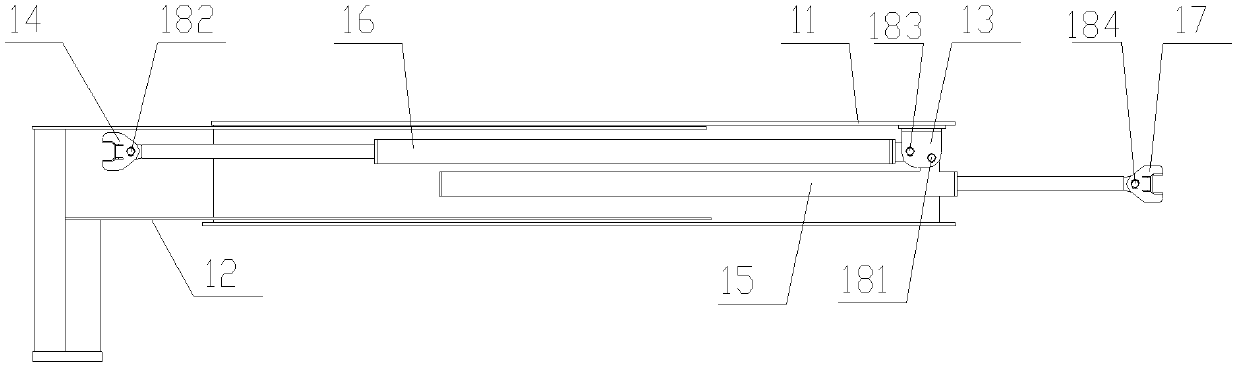 Extension and retraction mechanism and support leg extension and retraction system for concrete pump truck