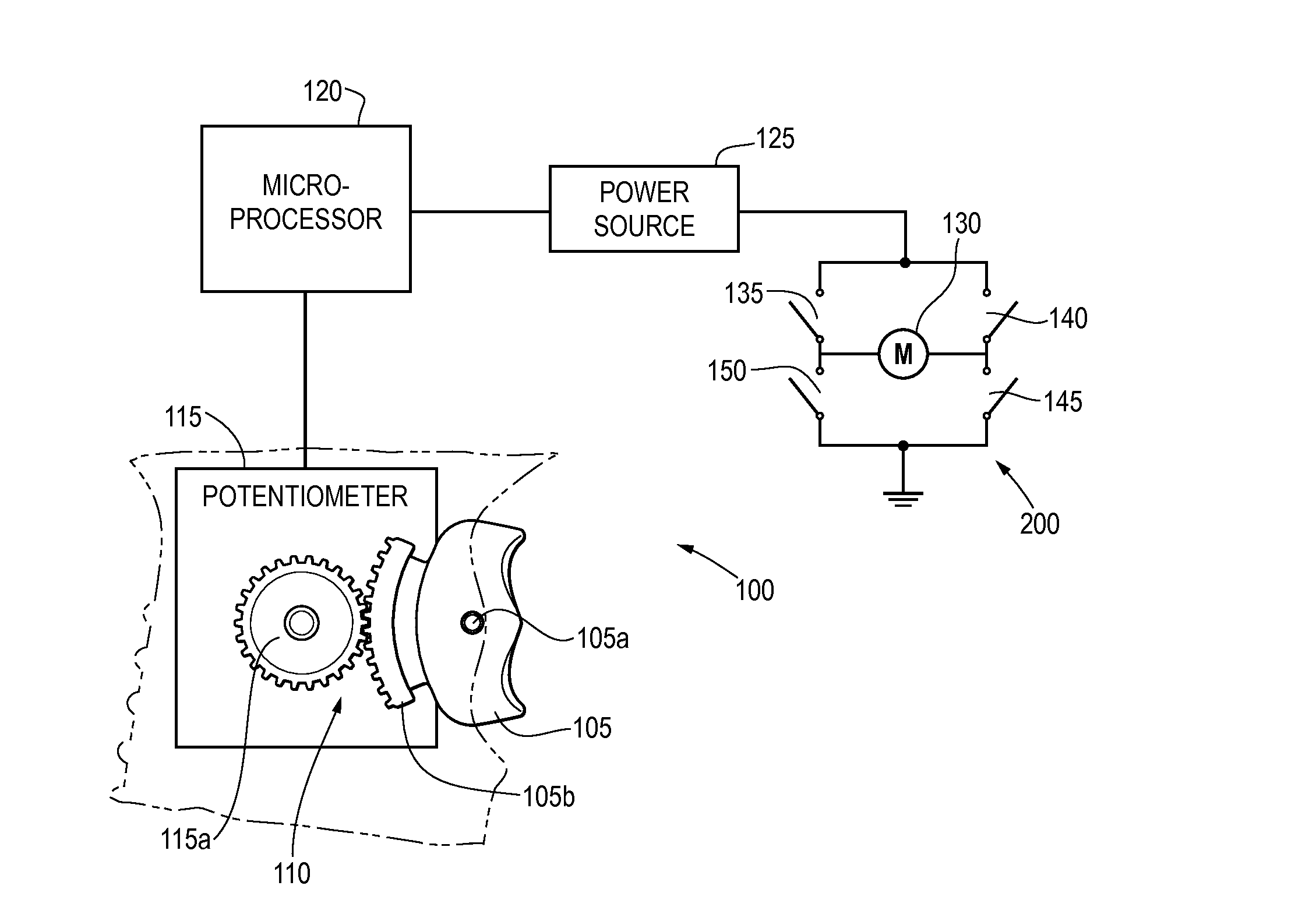 Variable speed toggle trigger