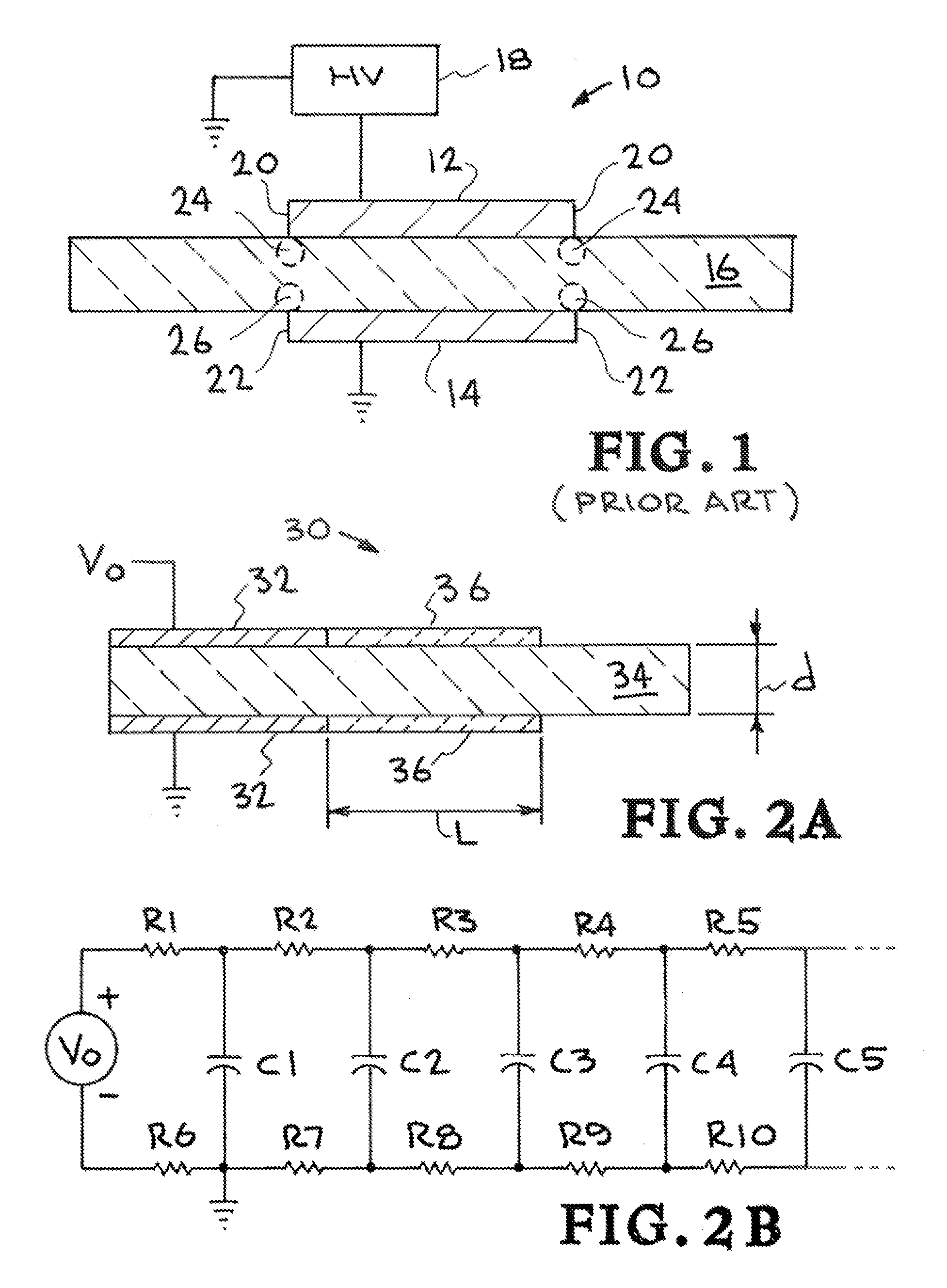 Resistive foil edge grading for accelerator and other high voltage structures