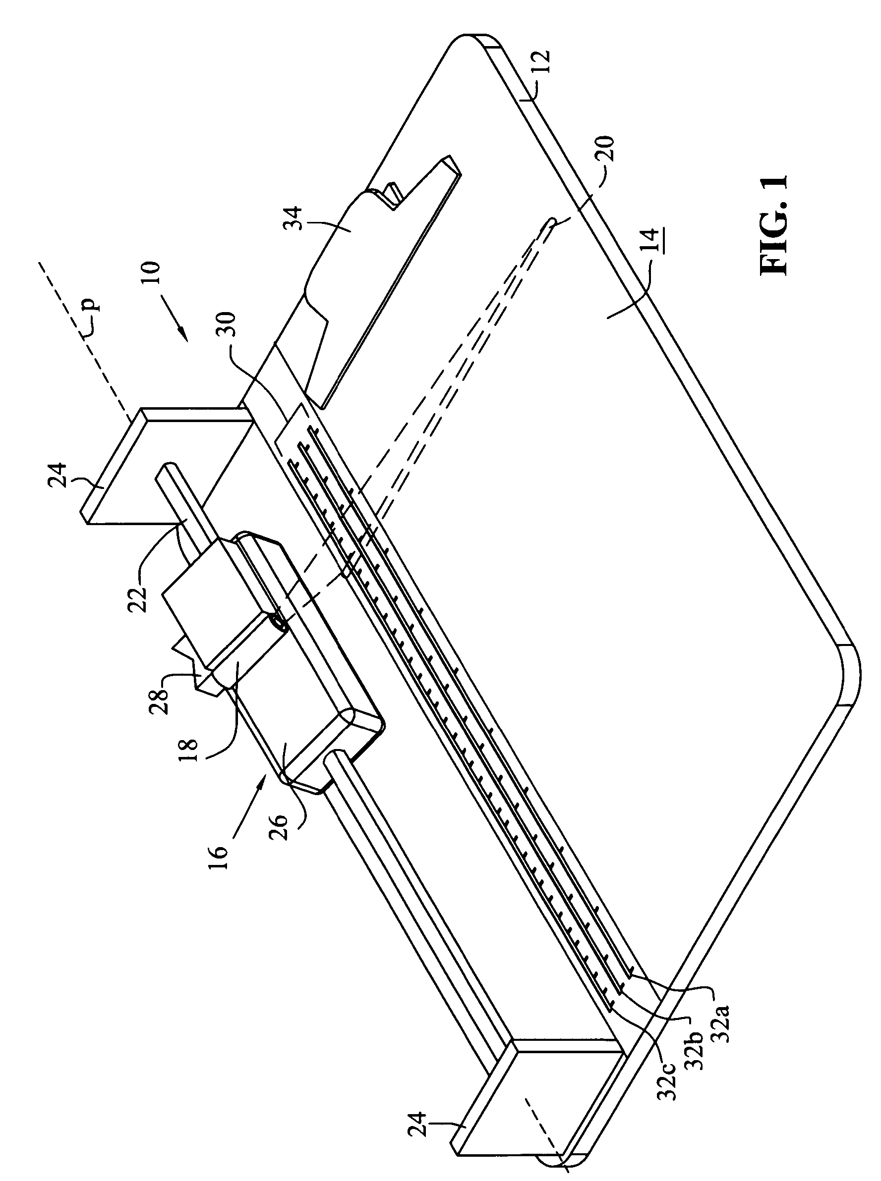 Laser guided work device