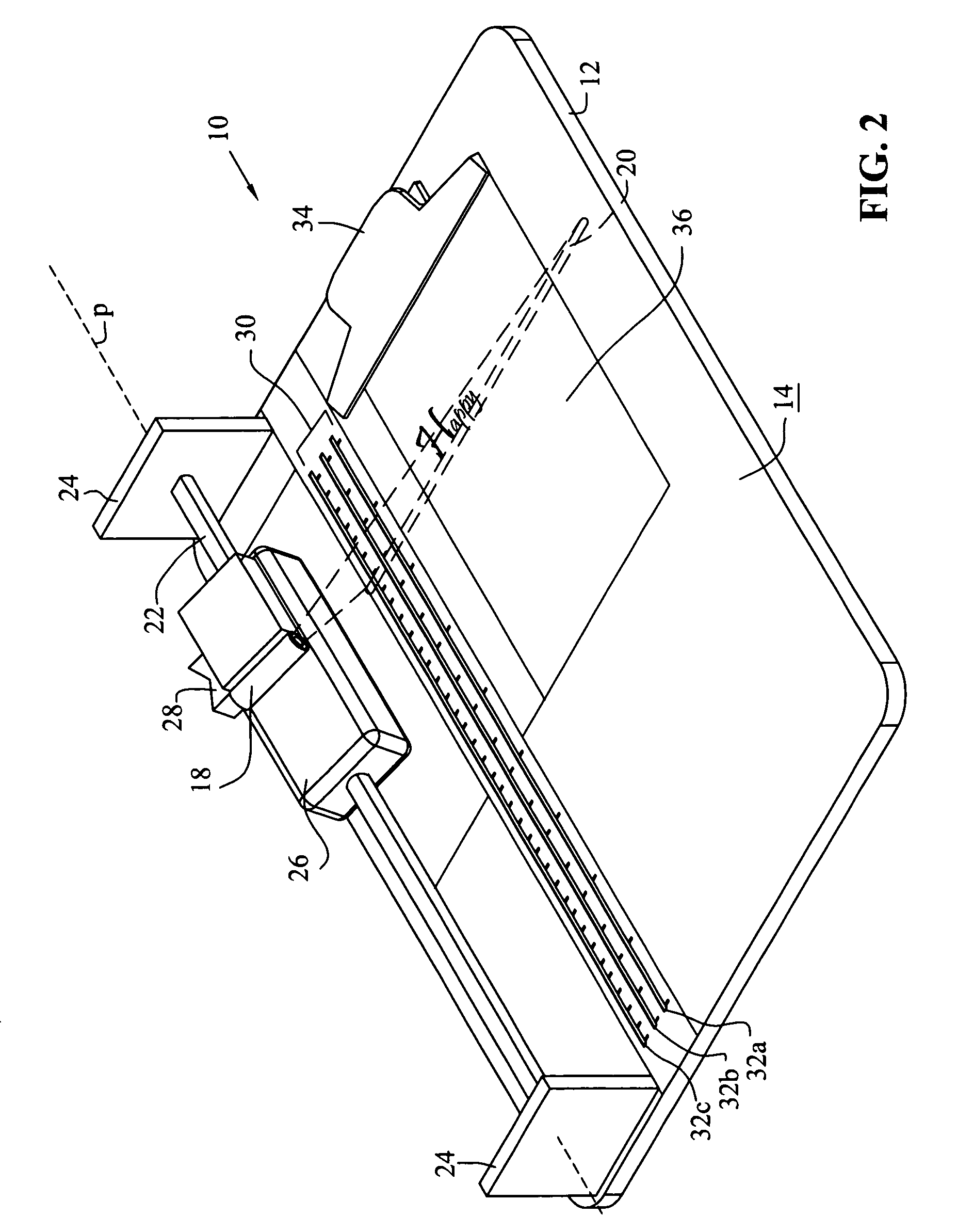 Laser guided work device