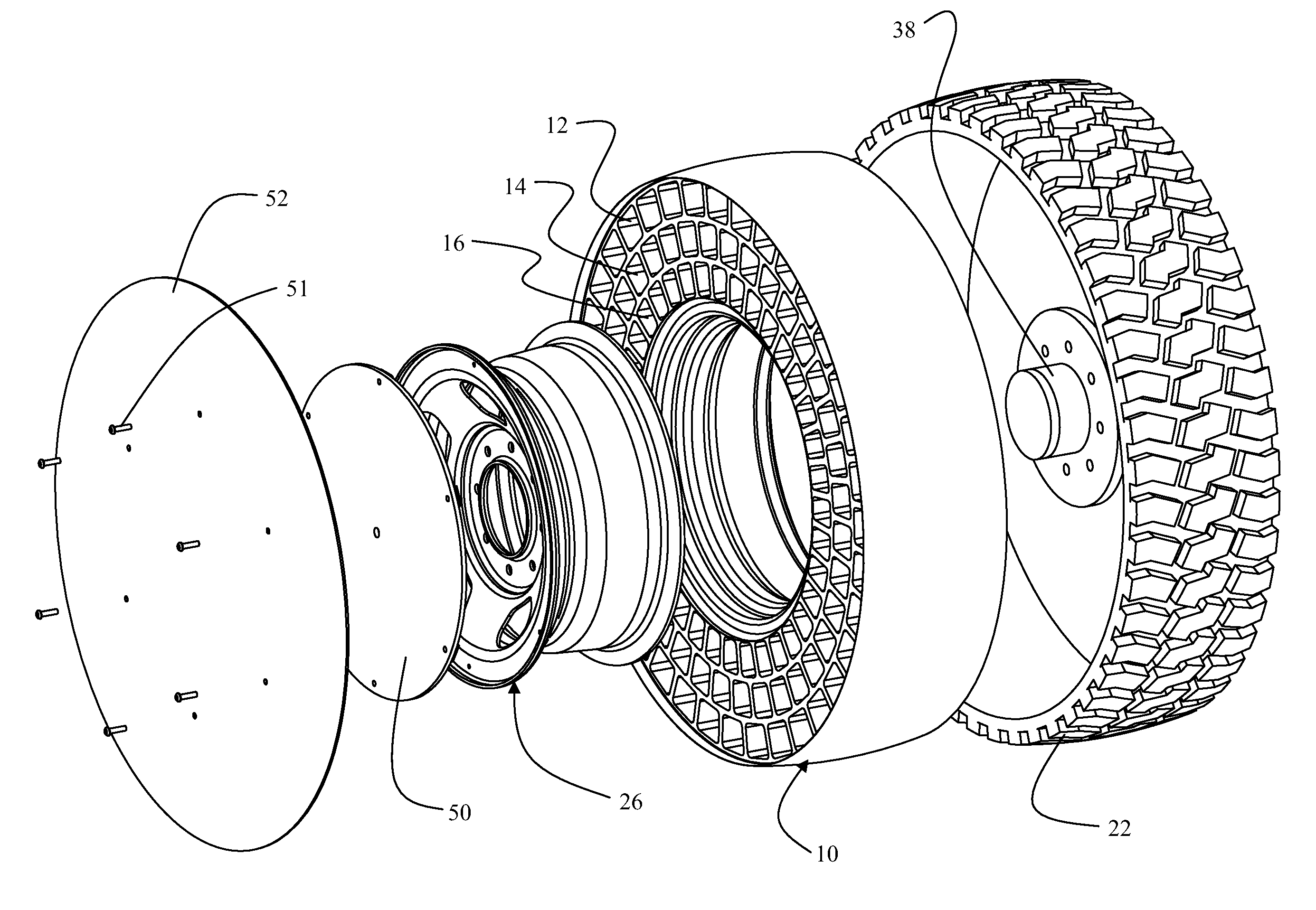 Non-pneumatic survivable tire, cover and fabrication processes