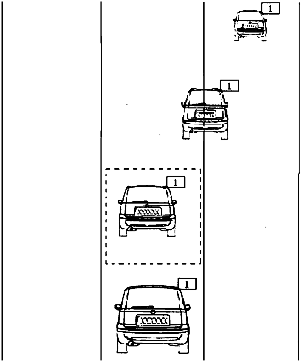 Method and device for recording continuous lane changing law violation behavior of motor vehicles