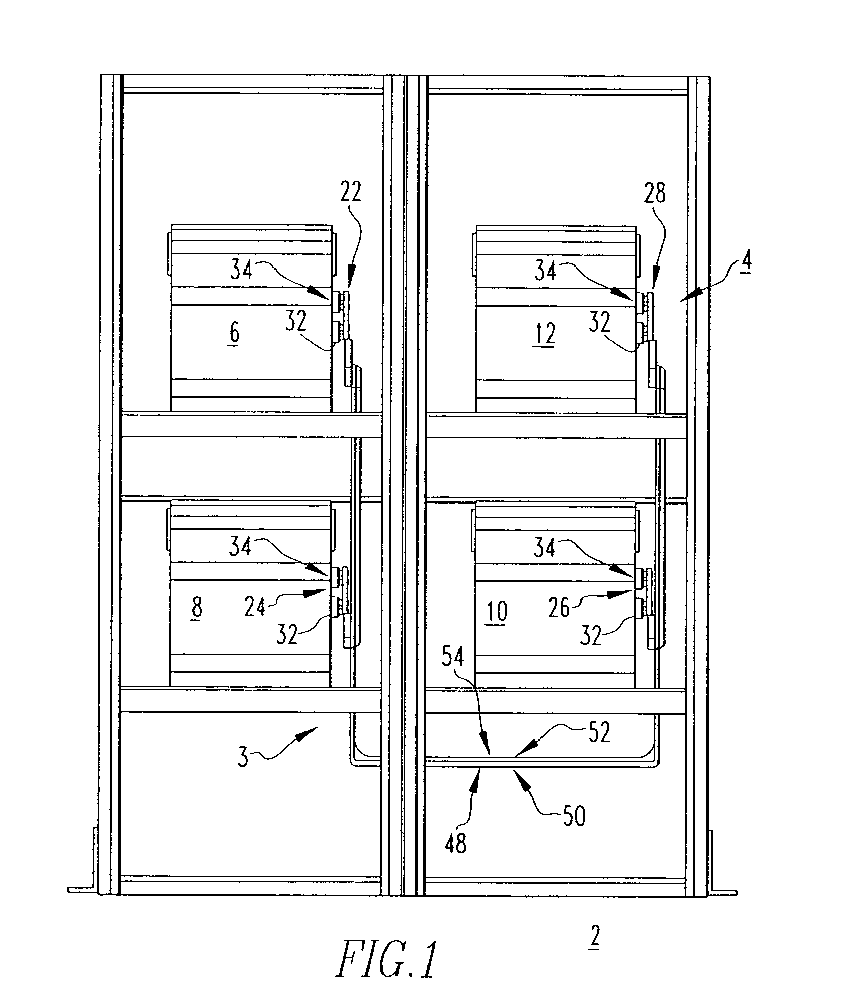 Four-way interlock system and bypass transfer switch employing the same